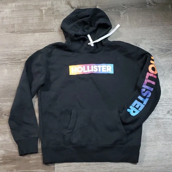 Rainbow hollister hoodie sales